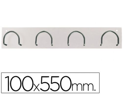 Cabide de parede sie metalico com 4 suportes na cor branco , Sie , 23263 , 